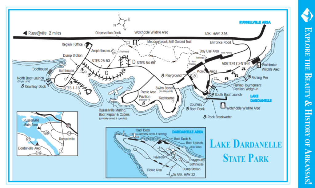 Lake Dardanelle State Park Arkansas   Park Map 1024x610 